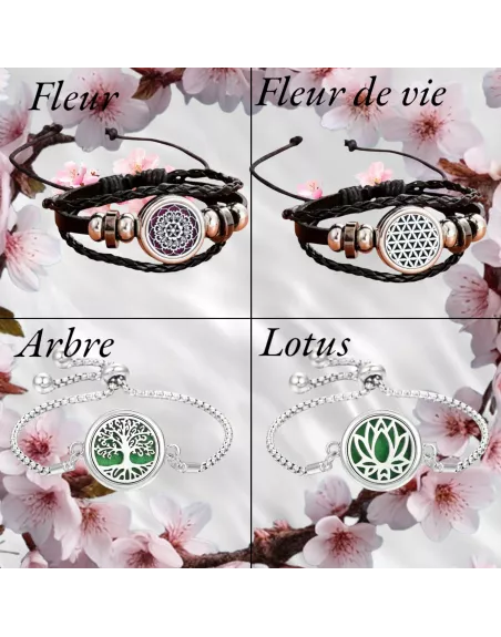 Bracelet diffuseur d'huile essentielle