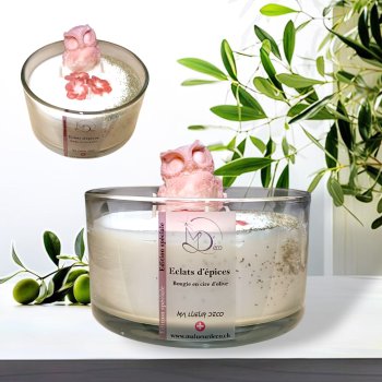 bougie 3 mèches parfumée