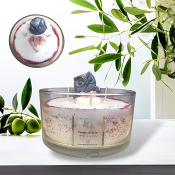 bougie 3 mèches parfumée
