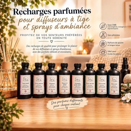 Recharge 200 ml · sprays et diffuseurs à tiges