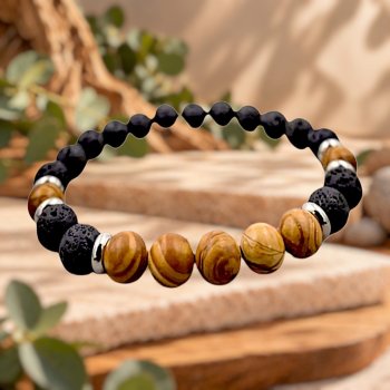Bracelet en pierre de lave
